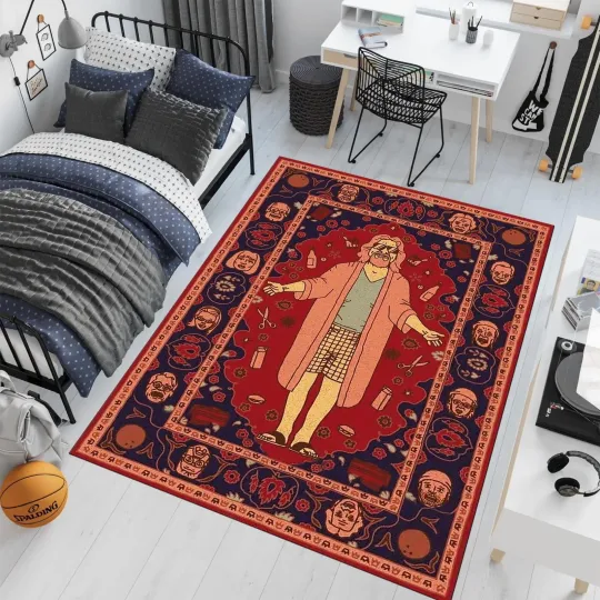 Discover The Dude Area Rug Lebowski Movie Modern Living Room Carpet Decor