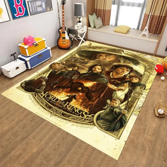 Discover Fantasy Rings Area Rug Colorful Movie Room Carpet Boys Gift