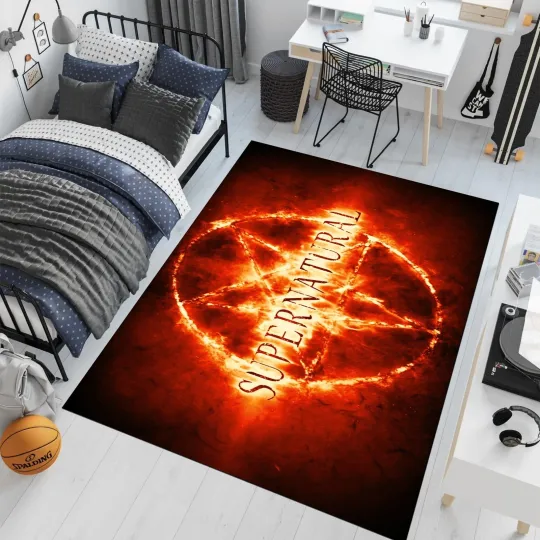 Discover Gothic Horror Area Rug Dark Fantasy Carpet Boys Room Decor