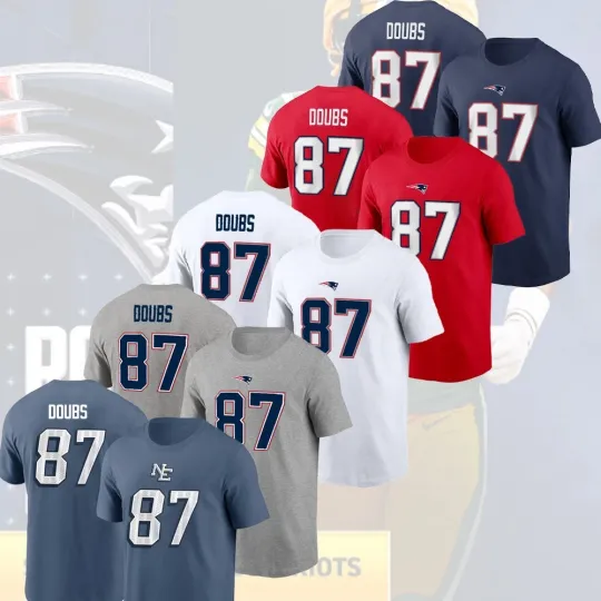Discover Romeo Doubs #87 New England Patriots Double Sided T-Shirt for Fans