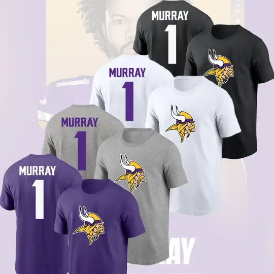 Discover Kyler Murray Minnesota Team 2026 Player Number T-Shirt, Double Sided, S-5XL