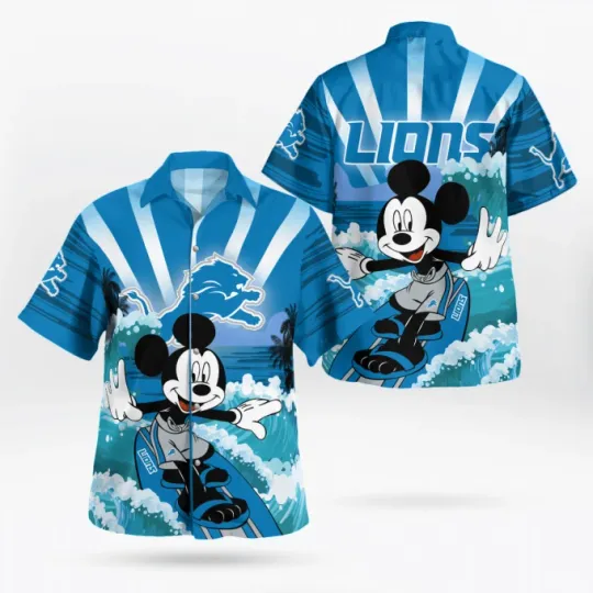 Discover Detroit Lions And Mickey Mouse Hawaii Shirt Men Women Unisex