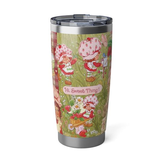 Strawberry Shortcake Tumbler, 20oz Insulated Stainless Steel Mug