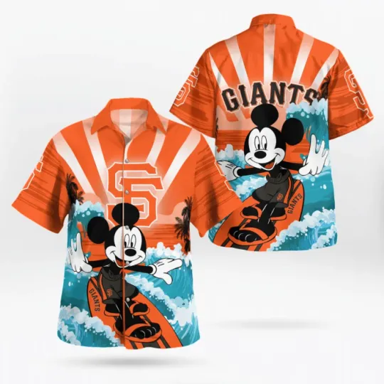 Discover San Francisco Giants & Mickey Mouse Hawaii Shirt  Men Women Unisex 2