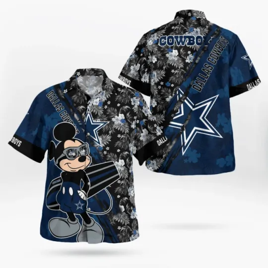 Discover Dallas Cowboys Mickey Mouse Floral Shirt Men Women Unisex