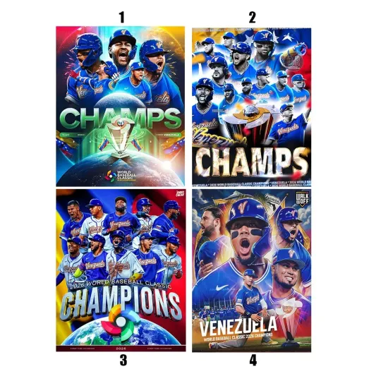 Discover Team Venezuela Baseball 2026 First World Baseball Classic Champions Poster