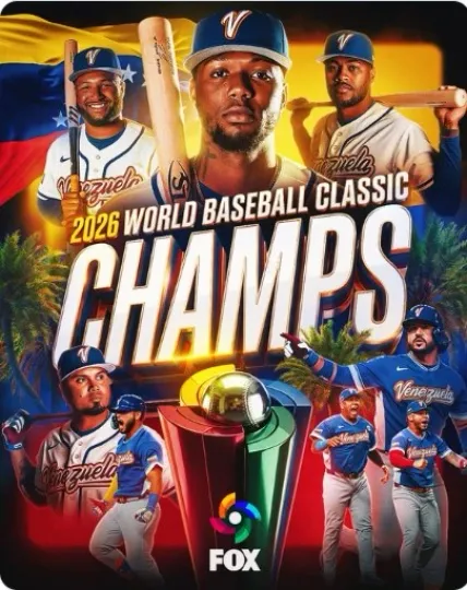 Discover Venezuela Won World Baseball Classic 2026 Champions Congrats  Poster
