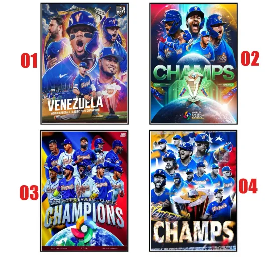 Discover Venezuela World Baseball Classic 2026 Champions Poster Print