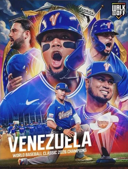 Discover Venezuela World Baseball Classic 2026 Champions Poster Print
