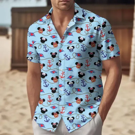 Discover Disney Mickey Mouse Minnie Halloween Beach Hawaiian Shirt5
