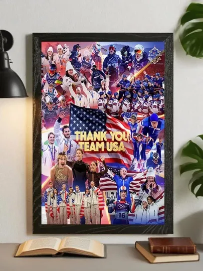 Discover Thank You Team USA Winter Games Tribute Collage Poster