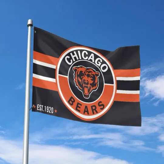 Discover Chicago Fans Football Team  House Flag Banner