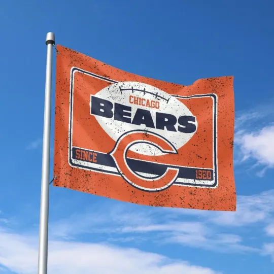 Chicago Fans Football Team House Flag