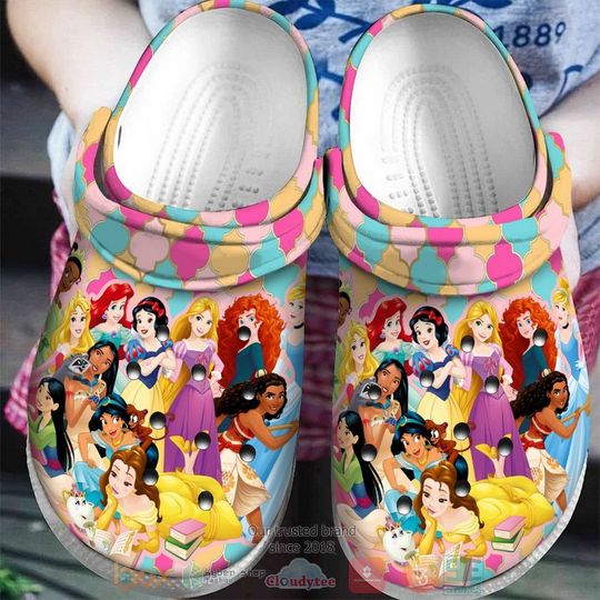 Disney Princess Character Cartoon Clog Shoes, Clogs Shoes For Men Women and Kid