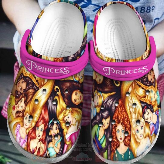 Disney Princess Character Cartoon Clog Shoes, Clogs Shoes For Men Women and Kid