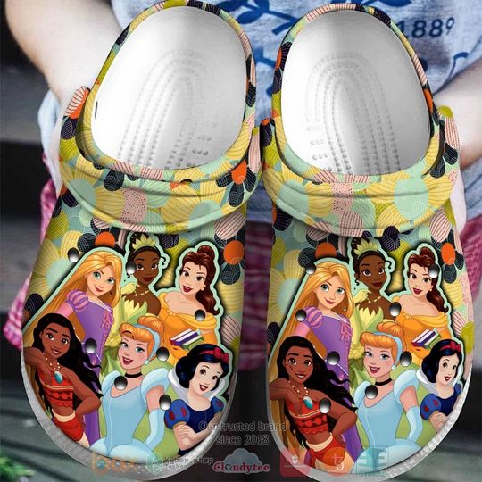 Disney Princess Character Cartoon Clog Shoes, Clogs Shoes For Men Women and Kid