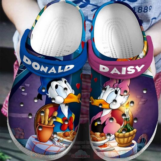 Donald and Daisy Duck Cartoon Clog Shoes, Clogs Shoes For Men Women and Kid