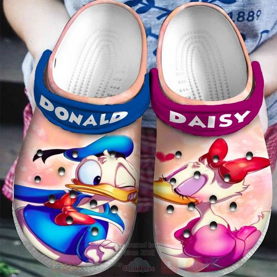 Donald and Daisy Duck Cartoon Clog Shoes, Clogs Shoes For Men Women and Kid