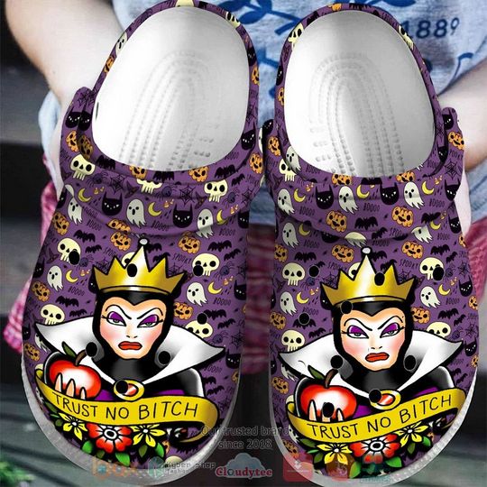 Evil Queen Trust No Bitch Cartoon Clog Shoes