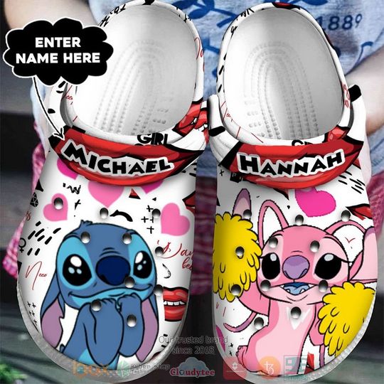 Discover Stitch And Angel Cartoon Clog Shoes, Clogs Shoes For Men Women and Kid