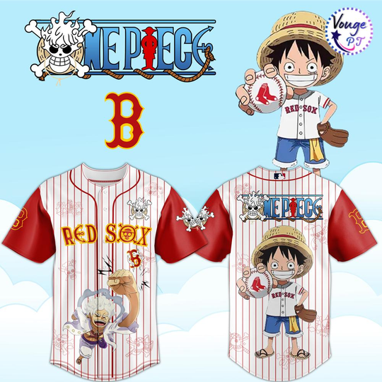 Boston Red Sox x One Piece 2026 Luffy Baseball Jersey