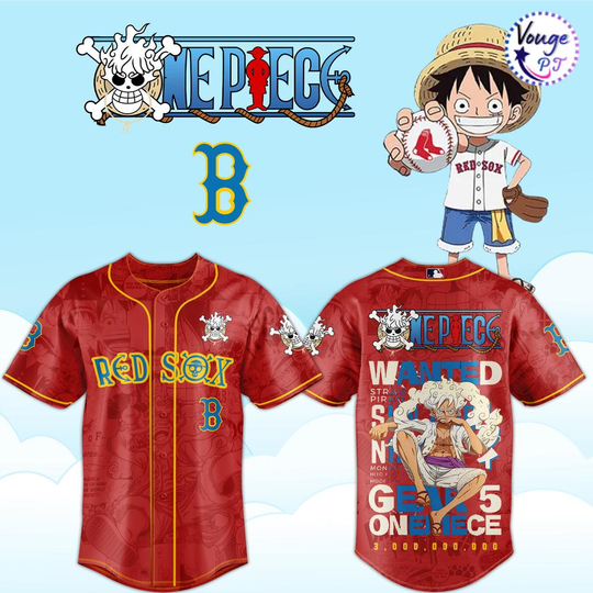 Boston Red Sox x One Piece 2026 Luffy Baseball Jersey