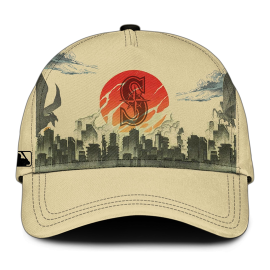 Discover Seattle Mariners god zilla King Of The Monsters Special Edition Baseball Cap