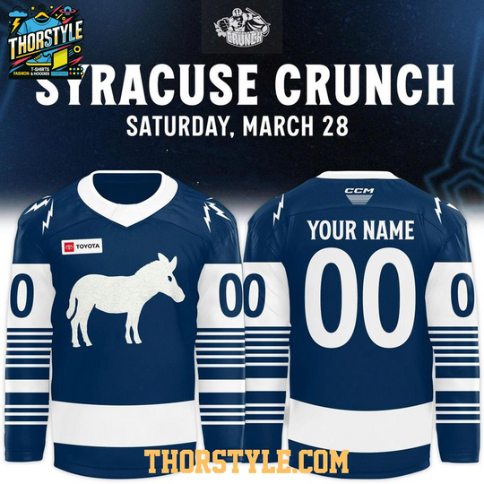 Discover Personalized Syracuse Crunch Syracuse Canal Mules Night 2026 Hockey Jersey