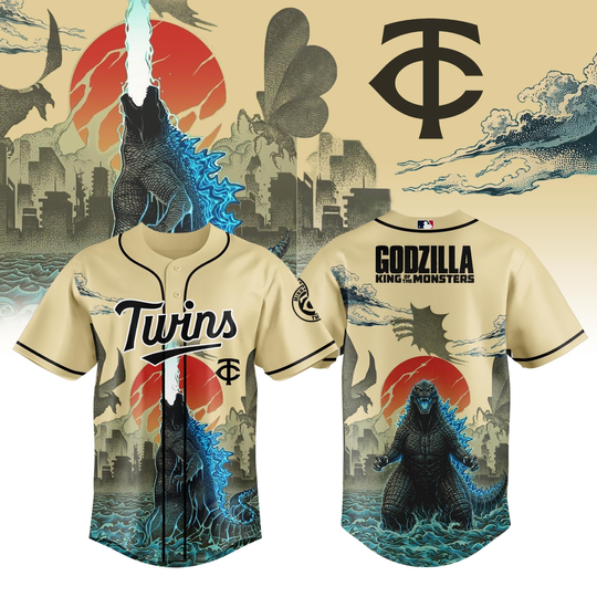 Minnesota Twins god zilla King Of The Monsters Special Edition Baseball Jersey