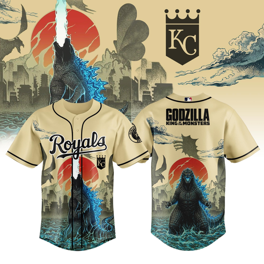 Kansas City Royals god zilla King Of The Monsters Special Edition Baseball Jersey