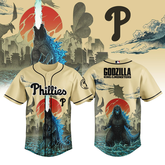 Philadelphia Phillies god zilla King Of The Monsters Special Edition Baseball Jersey