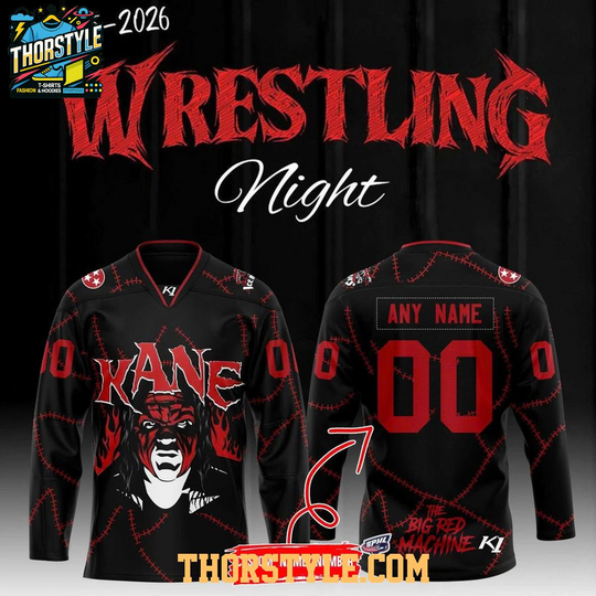 Discover Knoxville Ice Bears Wrestling Night 2026 Big Red Machine Hockey Jersey