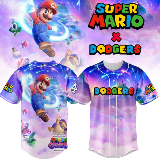 Los Angeles Dodger x Super Mario Galaxy Movie 2026 Baseball Jersey