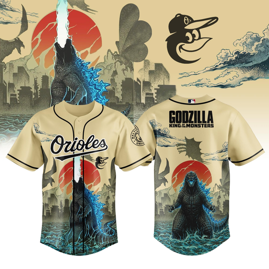 Baltimore Orioles god zilla King Of The Monsters Special Edition Baseball Jersey