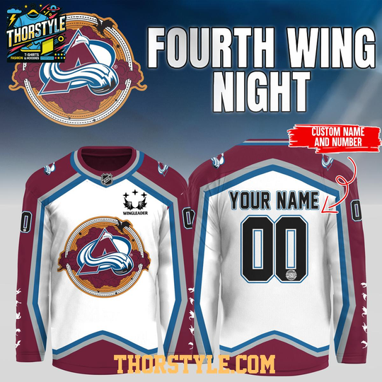 Discover Colorado Avalanche Wing 2026 Home x Away Night Personalized Hockey Jersey