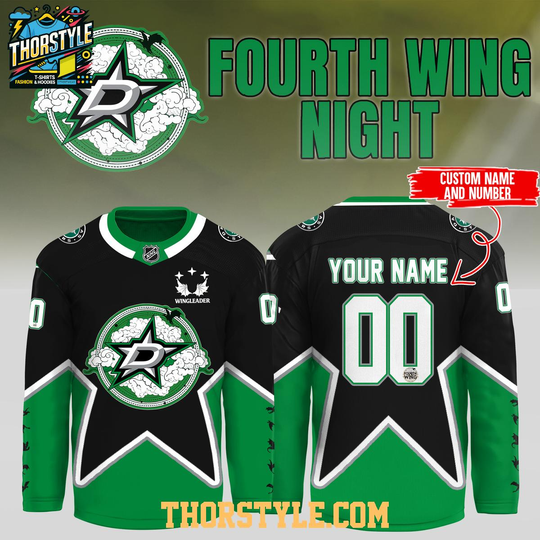 Discover Dallas Stars Fourth Wing 2026 Home x Away Night Personalized Hockey Jersey