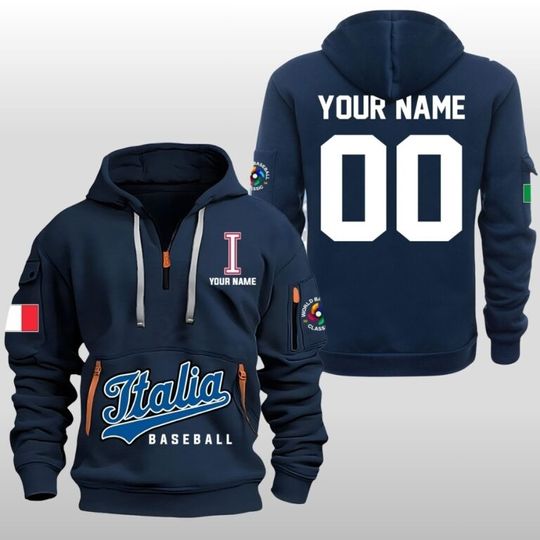 Discover Italia Baseball 2026 World Baseball Quarter Zip Hoodie