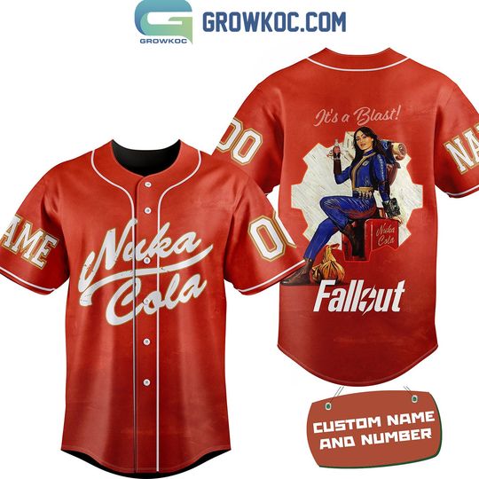 Custom Nuka-Cola Falllout It’s A Blast Baseball Jersey