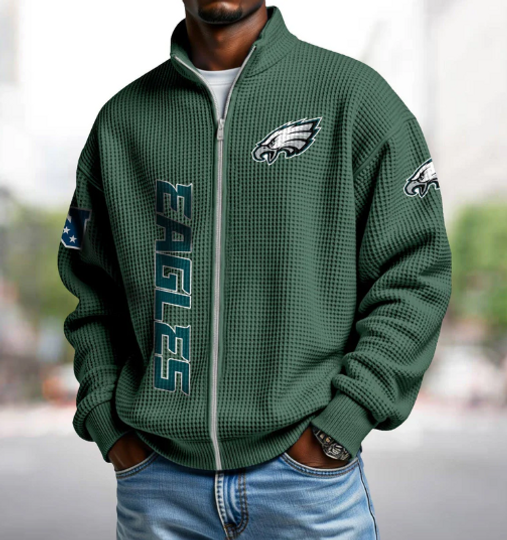 Eagles Quarter Zip Waffle Sweatshirt