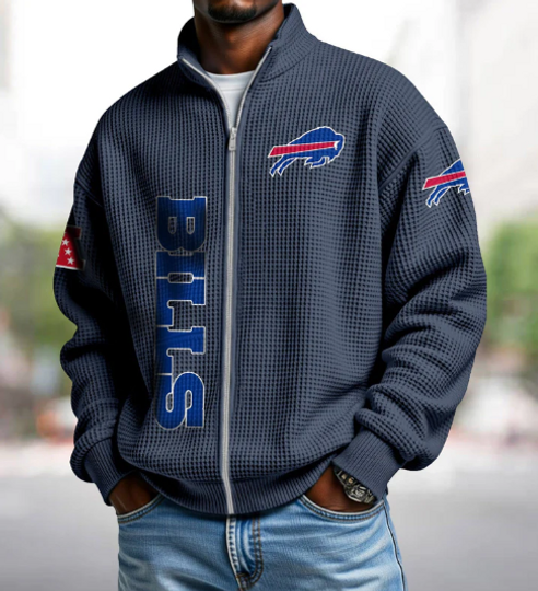 Bills Quarter Zip Waffle Sweatshirt
