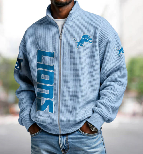 Discover Lions Quarter Zip Waffle Sweatshirt