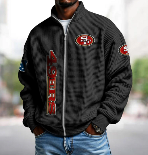 49ers Quarter Zip Waffle Sweatshirt