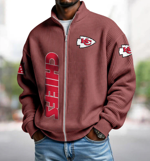 Chiefs Quarter Zip Waffle Sweatshirt