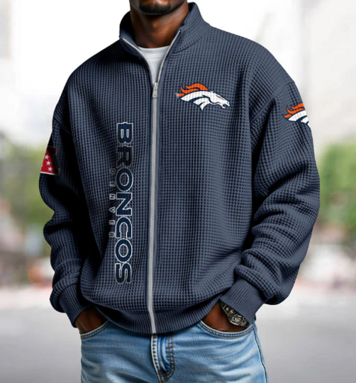 Broncos Quarter Zip Waffle Sweatshirt