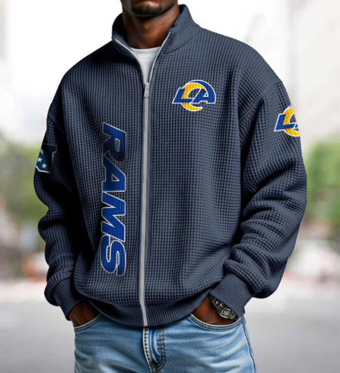 Rams Quarter Zip Waffle Sweatshirt