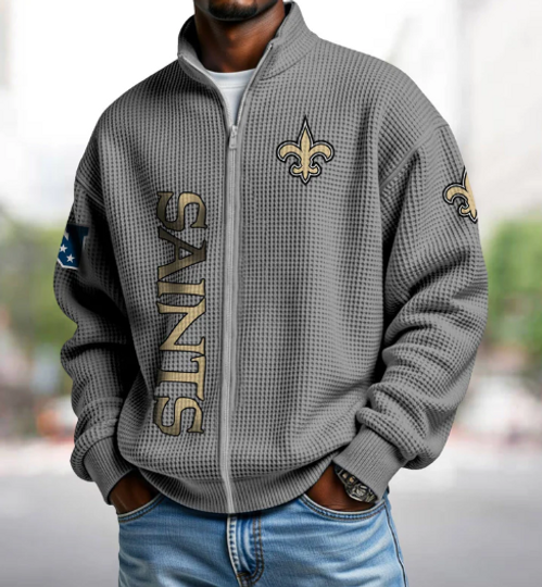 Saints Quarter Zip Waffle Sweatshirt