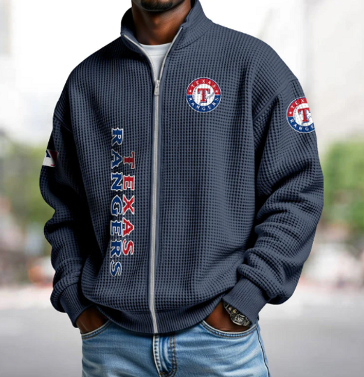 Texas Rangers Quarter Zip Waffle Sweatshirt