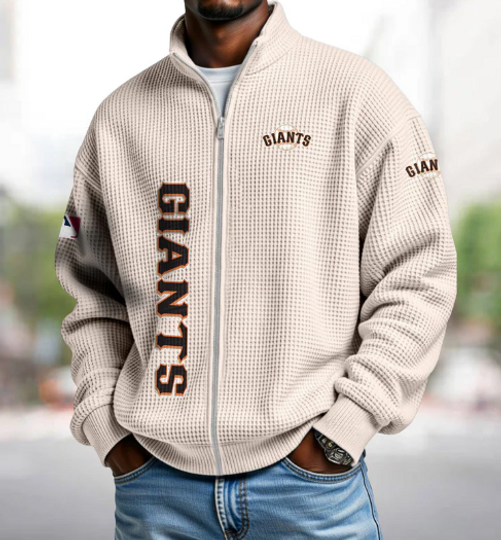 San Francisco Giants Quarter Zip Waffle Sweatshirt