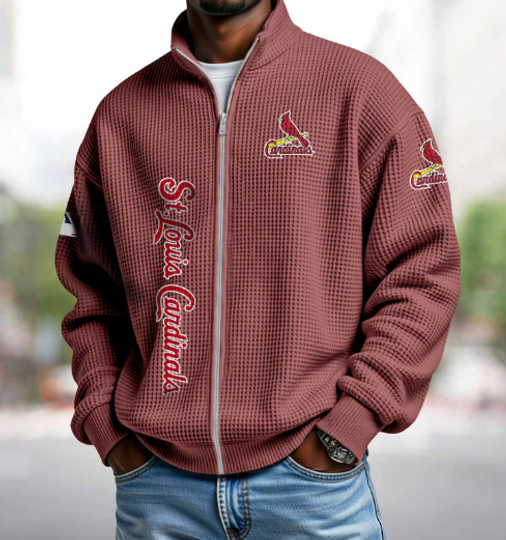 St. Louis Cardinals Quarter Zip Waffle Sweatshirt