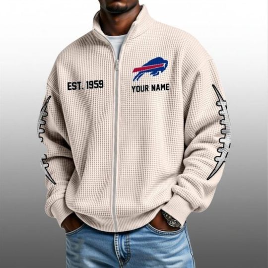 Bills EST 1959 Quarter Zip Waffle Sweatshirt